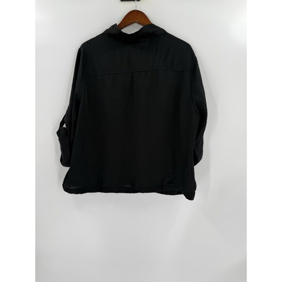 Torrid Black Jacket Full Zip With Pockets Roll Tab Sleeves Size 2X - Picture 4 of 9